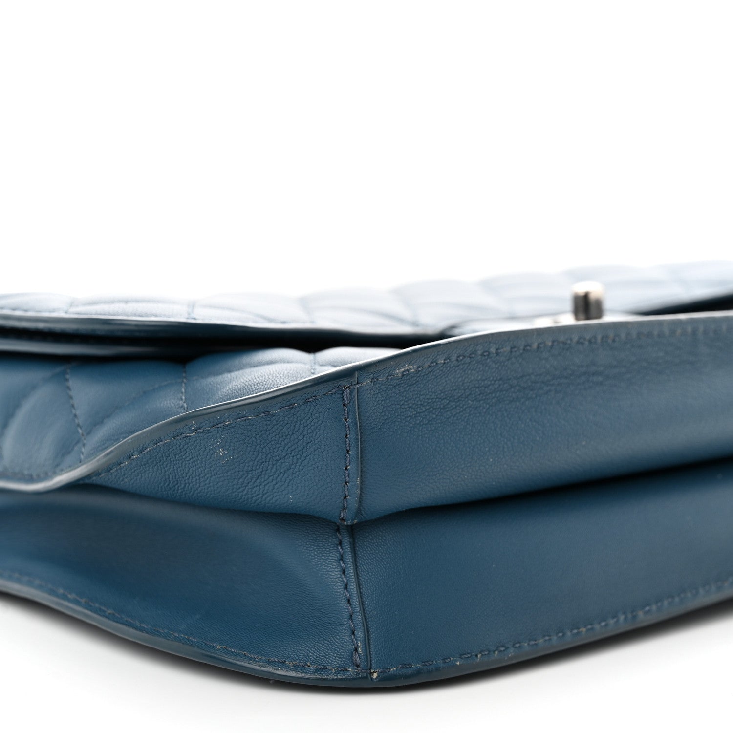 Chanel Lambskin Quilted Large Natural CC Flap Navy 9 of 14