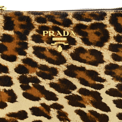 Prada Calf Hair Leopard Print Bag Avorio 9 of 14