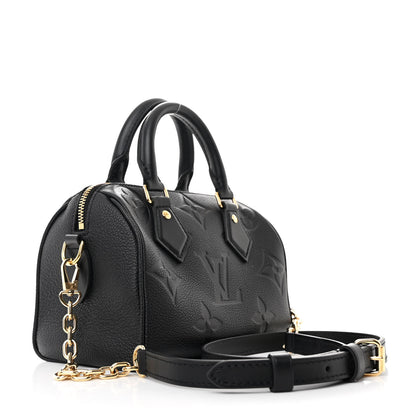 Louis Vuitton Empreinte Monogram Giant Speedy Bandouliere 20 Black 3 of 10