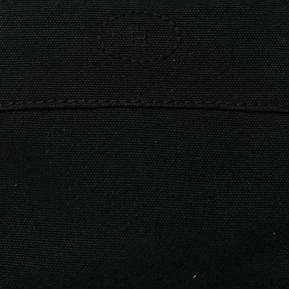Hermes Cotton Canvas Mini Bolide Travel Cosmetic Pouch Black Black 8 of 11