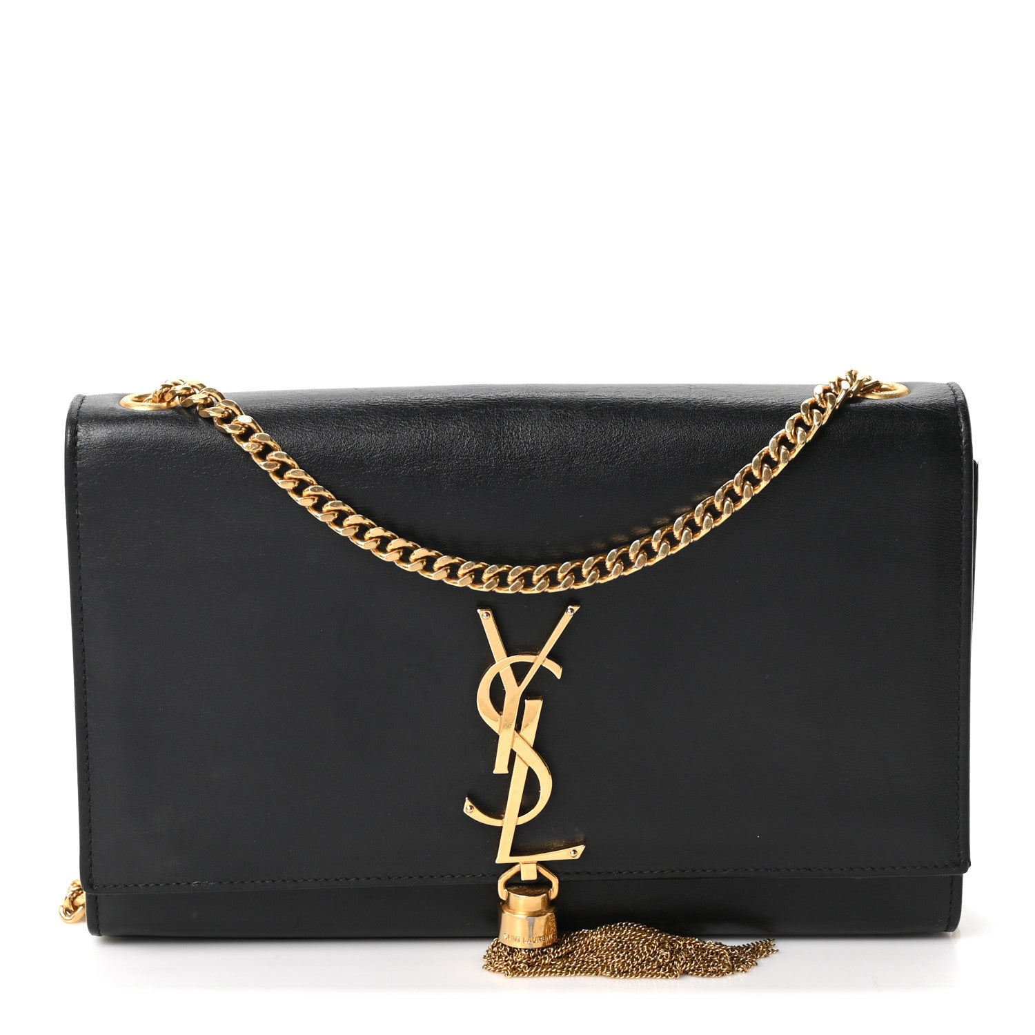 Saint Laurent Smooth Calfskin Medium Classic Monogram Kate Tassel Satchel Black 1 of 10