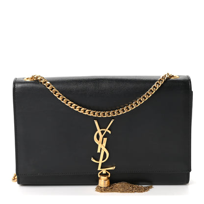 Saint Laurent Smooth Calfskin Medium Classic Monogram Kate Tassel Satchel Black 1 of 10