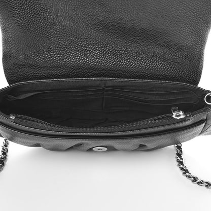 Chanel Caviar Half Moon Wallet On Chain WOC Black 5 of 11