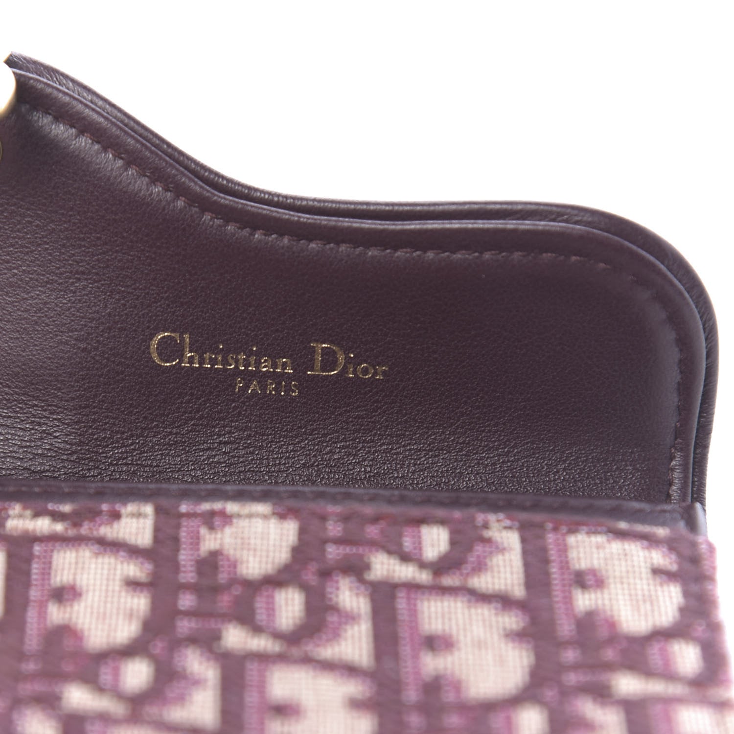 Christian Dior Oblique Saddle Card Holder Bordeaux 6 of 7