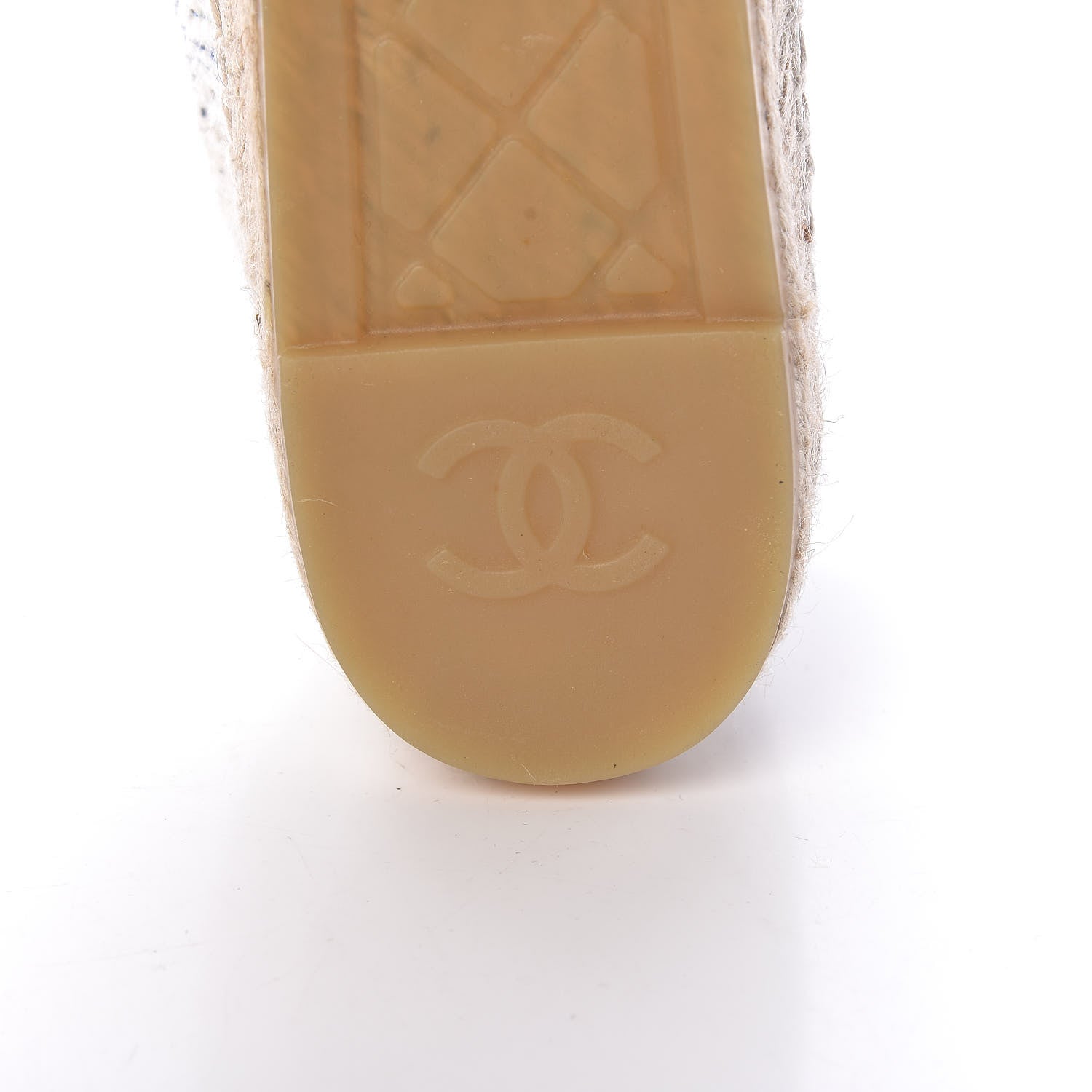 Chanel Tweed CC Espadrilles 41 Ecru White Blue Black 9 of 10