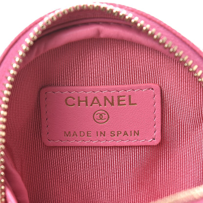 Chanel Caviar Quilted Zip Around Classic Coin Purse Pink 6 of 8