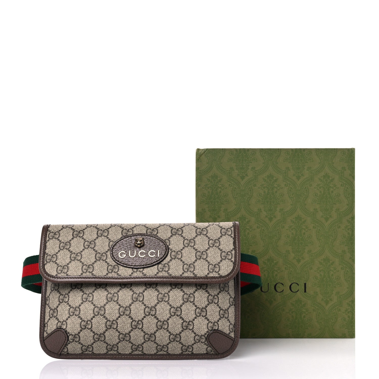 Gucci GG Supreme Monogram Neo Vintage Web Belt Bag Brown 12 of 12