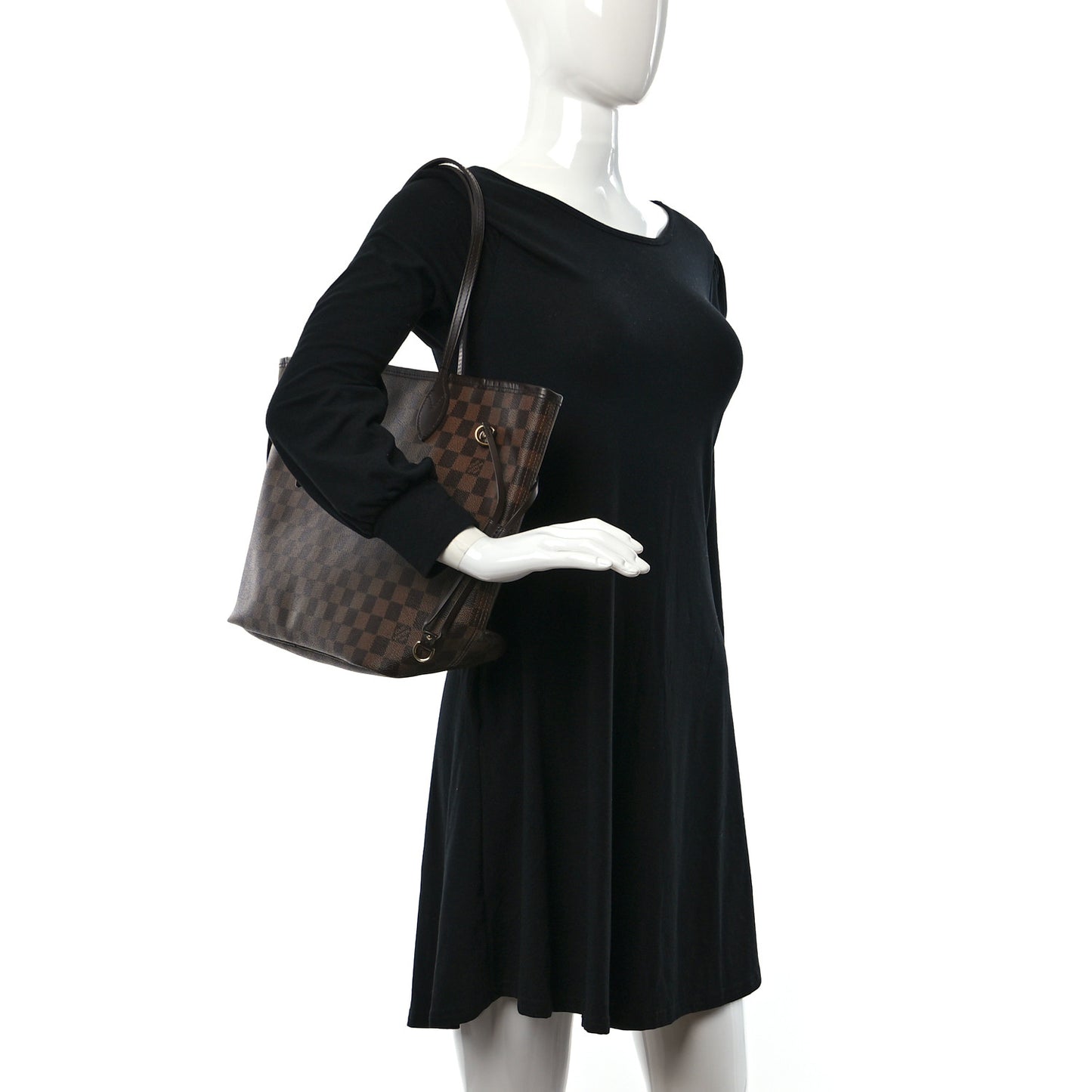 Damier Ebene Neo Neverfull MM Rose Ballerine