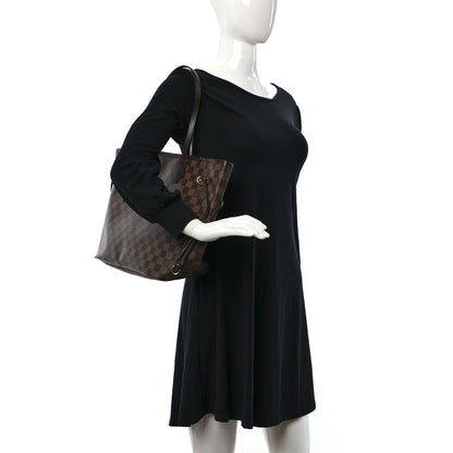 Louis Vuitton Damier Ebene Neo Neverfull MM Rose Ballerine 2 of 9