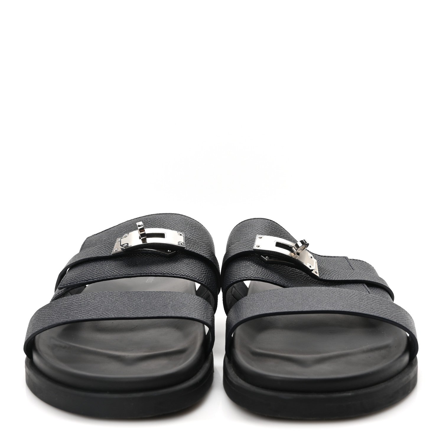 Hermes Epsom Mens Jackson Sandals 44.5 Marine 3 of 8