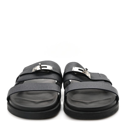 Hermes Epsom Mens Jackson Sandals 44.5 Marine 3 of 8