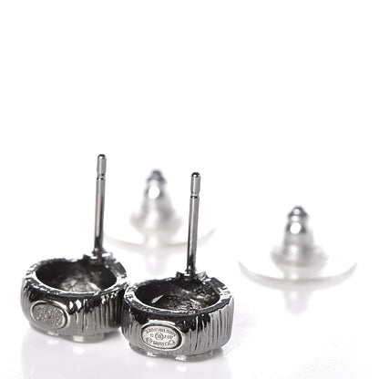 Chanel Ruthenium CC Earrings Dark Grey 4 of 5