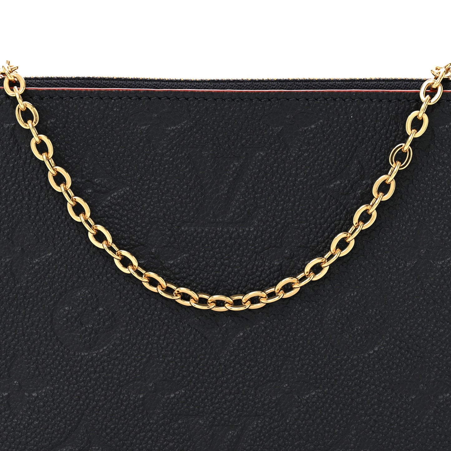 Empreinte Double Zip Pochette Marine Rouge