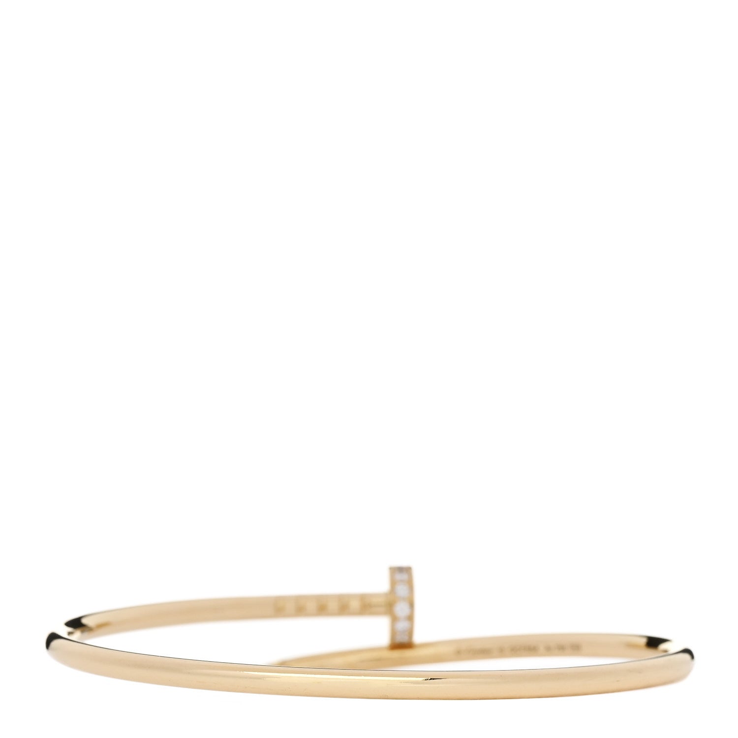 Cartier 18K Yellow Gold Diamond Small Juste Un Clou Bracelet 15 2 of 5