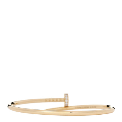 Cartier 18K Yellow Gold Diamond Small Juste Un Clou Bracelet 15 2 of 5