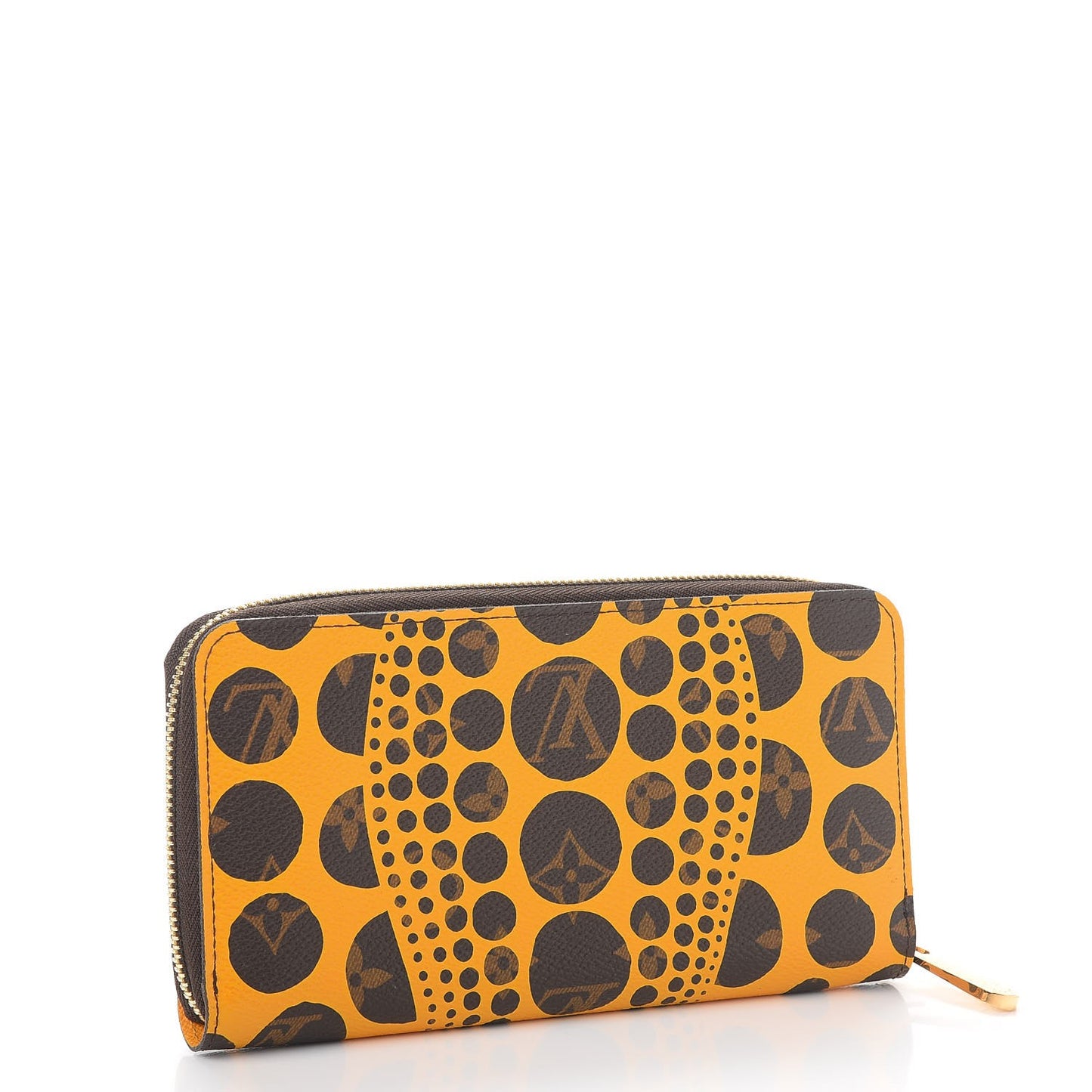 Monogram Kusama Pumpkin Dots Zippy Wallet Yellow