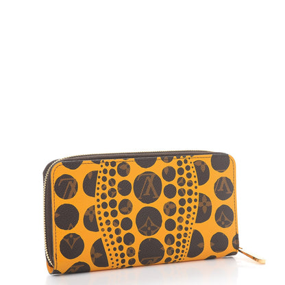 Louis Vuitton Monogram Kusama Pumpkin Dots Zippy Wallet Yellow 3 of 7