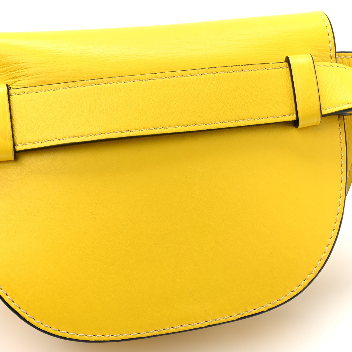 Calfskin Mini Gate Belt Bag Yellow