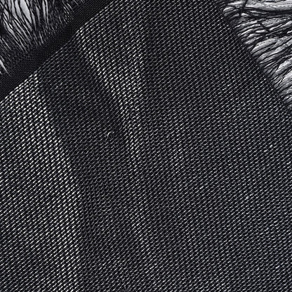 Louis Vuitton Silk Lurex Wool Monogram Shine Shawl Black 6 of 6