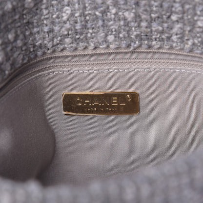 Chanel Tweed Quilted Medium Chanel 19 Flap Grey 6 of 11