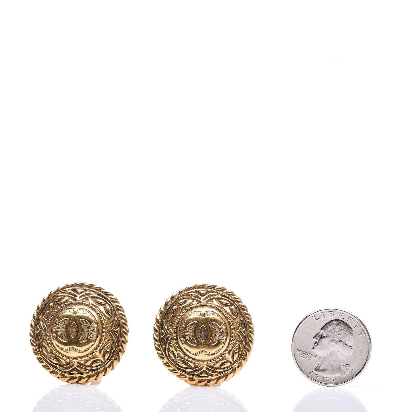 CC Clip On Earrings Gold