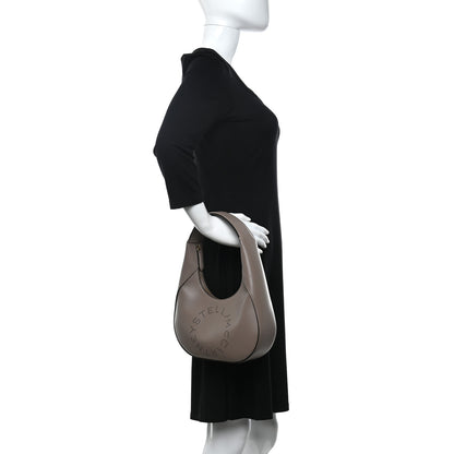Stella McCartney Eco Alter Nappa Perforated Logo Small Hobo Moss 2 of 10