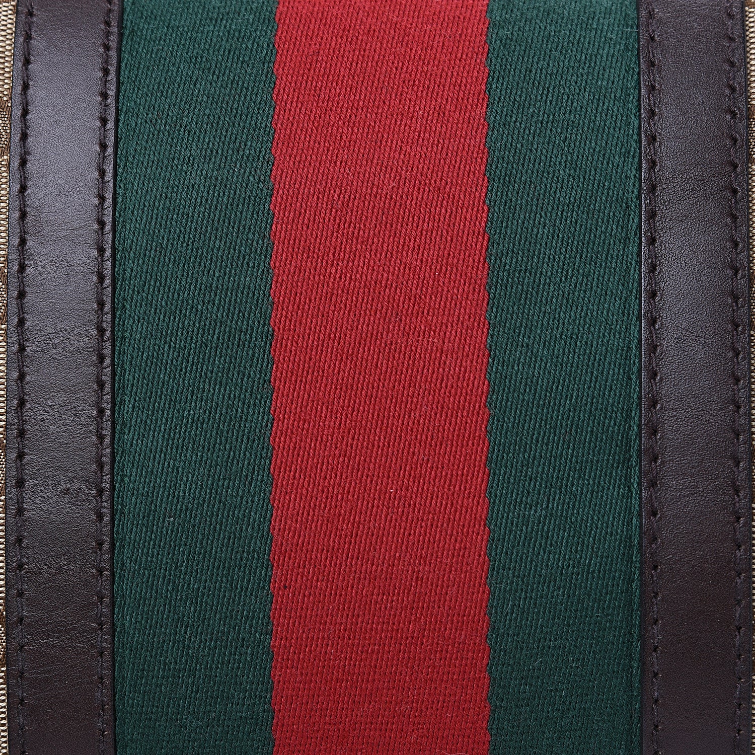 Gucci Monogram Vintage Web Medium Boston Dark Brown 9 of 11