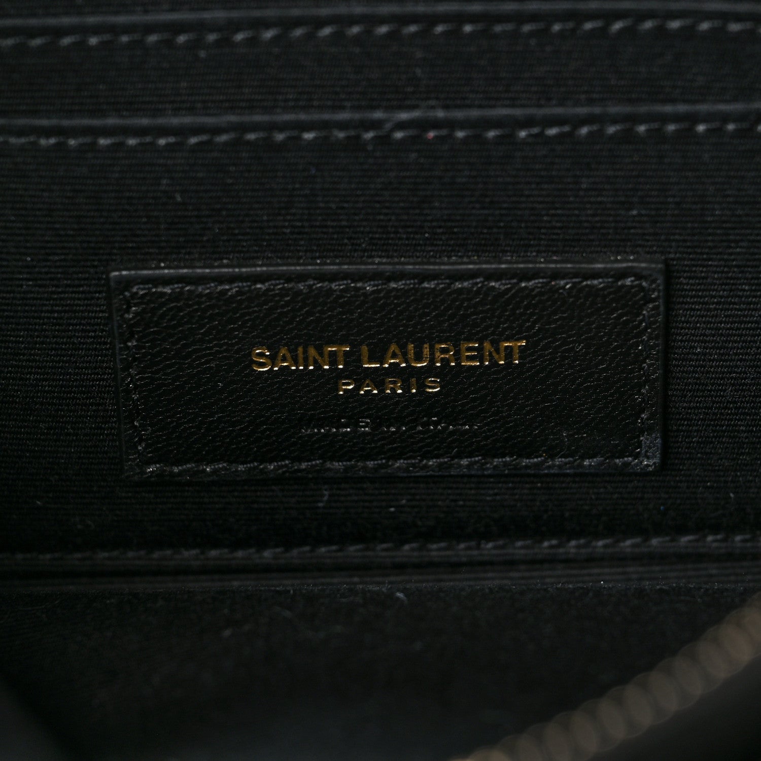 Saint Laurent Grained Lambskin Quilted Mini Becky Double Zip Bag Black 7 of 7