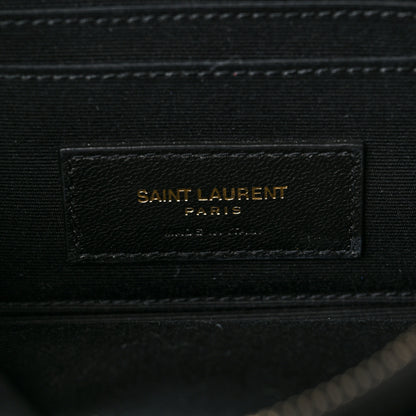 Saint Laurent Grained Lambskin Quilted Mini Becky Double Zip Bag Black 7 of 7