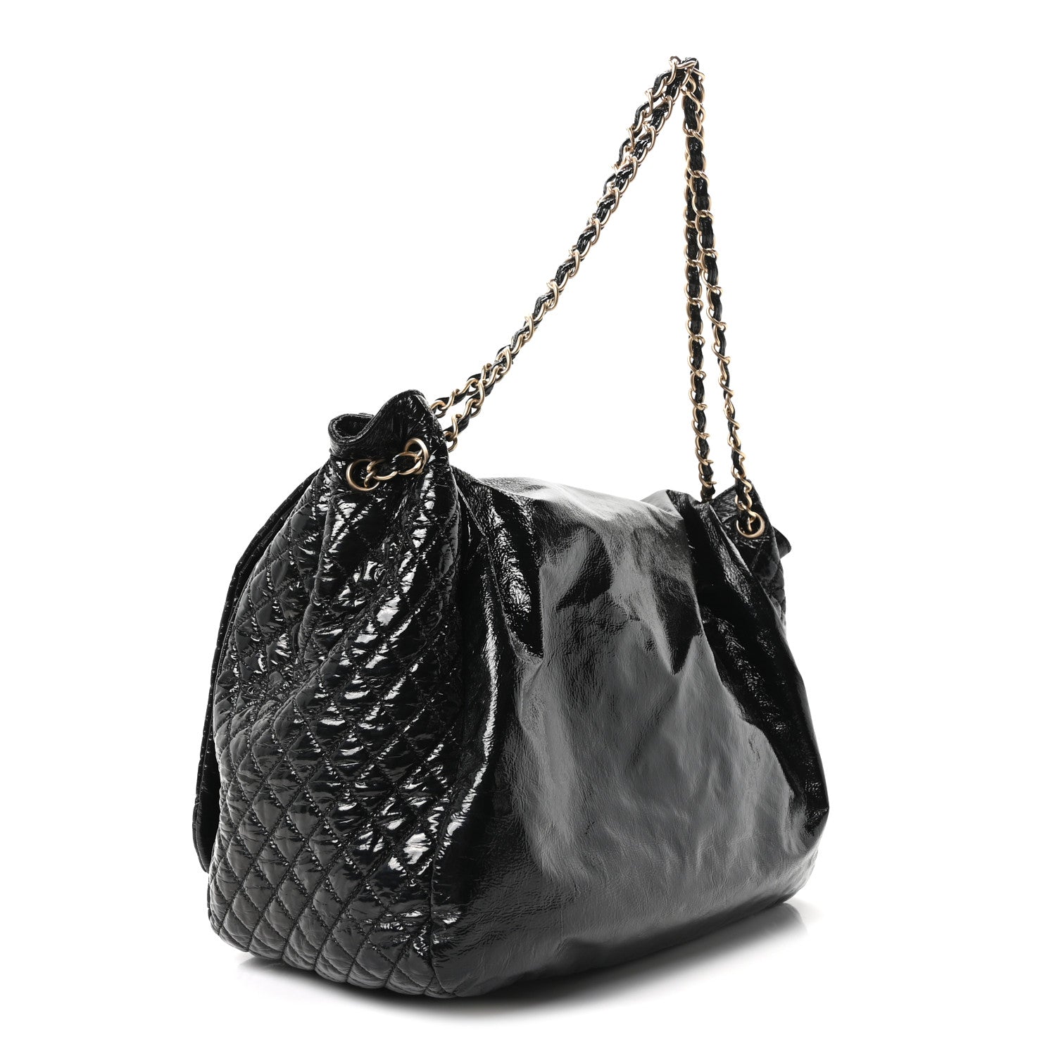 Chanel Vinyl XXL Rock and Chain Flap Black 2 of 9