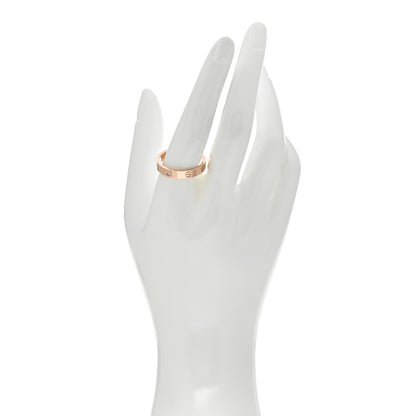 Cartier 18K Pink Gold Diamond 4mm LOVE Wedding Band Ring 63 10.25 2 of 5
