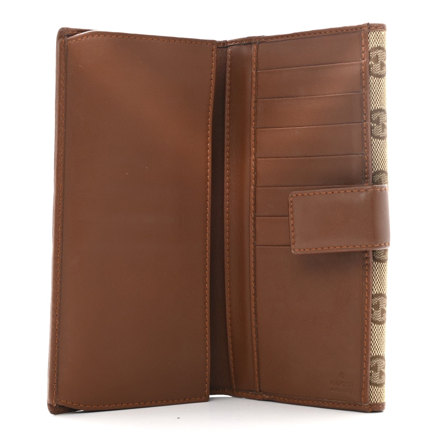 Gucci Monogram New Britt Continental Snap Wallet Dark Brown 5 of 6