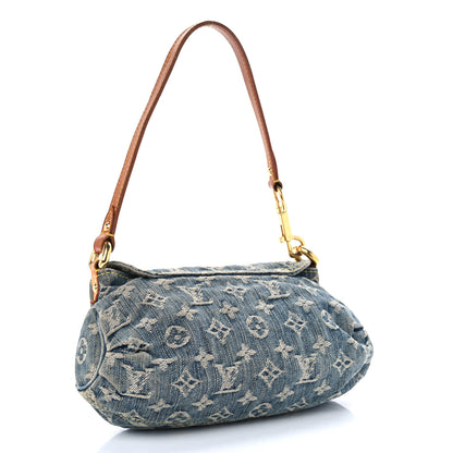 Louis Vuitton Monogram Denim Mini Pleaty Blue 3 of 14