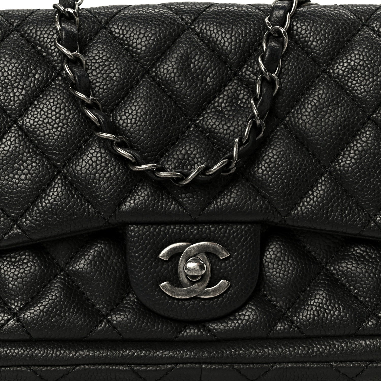 Chanel Caviar Quilted Medium Now and Forever Flap Black 8 of 10