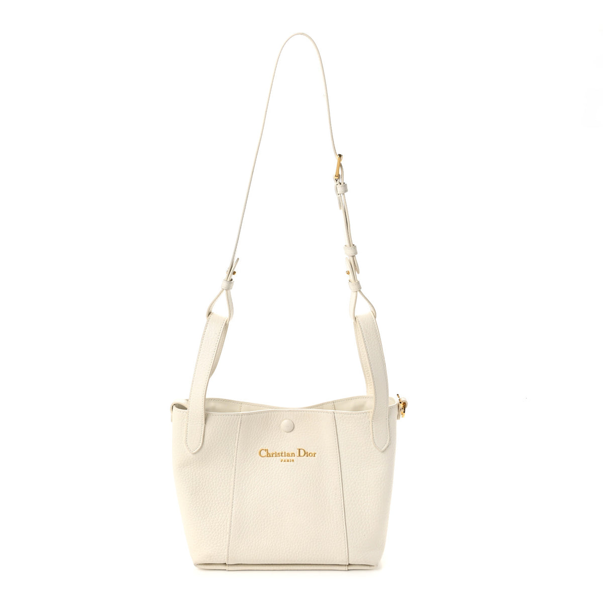 Christian Dior Calfskin Medium Signature Bucket Bag Latte 1 of 12