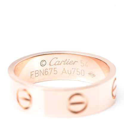 Cartier 18K Pink Gold 5.5mm LOVE Ring 54 6.75 4 of 4