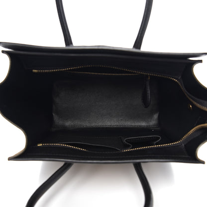 Celine Nubuck Smooth Calfskin Micro Tri-Color Luggage Olive 4 of 11