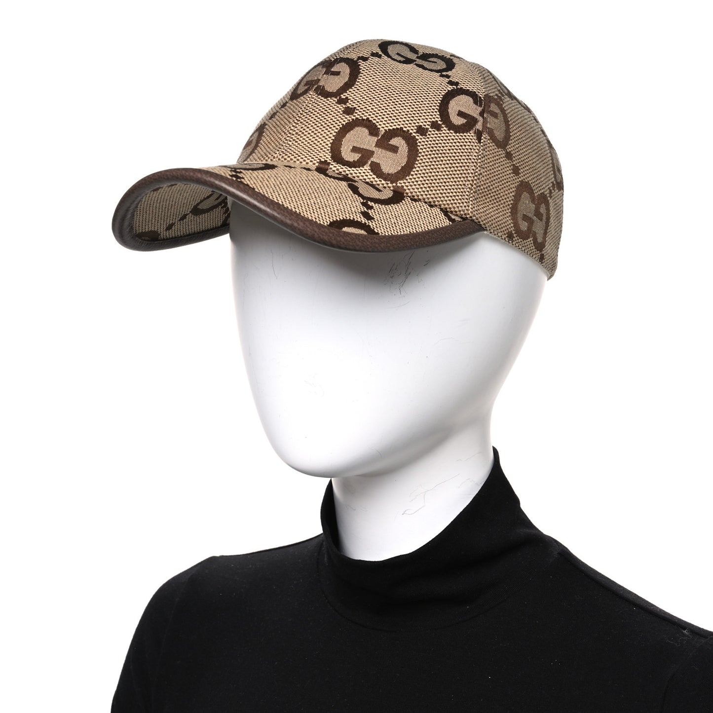 Monogram Jumbo GG Baseball Hat M 57 Camel Ebony