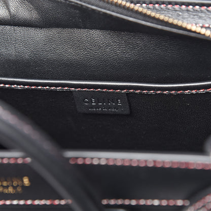 Celine Smooth Calfskin Multicolor Stitch Nano Luggage Black 6 of 13