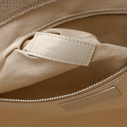 Saint Laurent Cotton Linen Rive Gauche Tote Light Shell 7 of 10