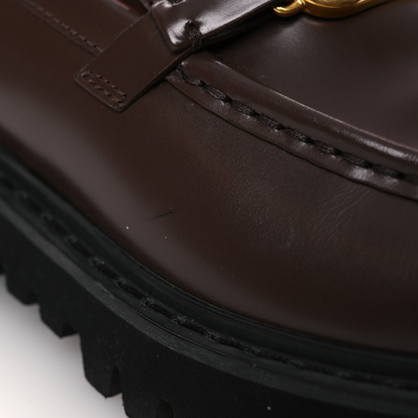 Calfskin Vlogo Loafers 39.5 Cacao