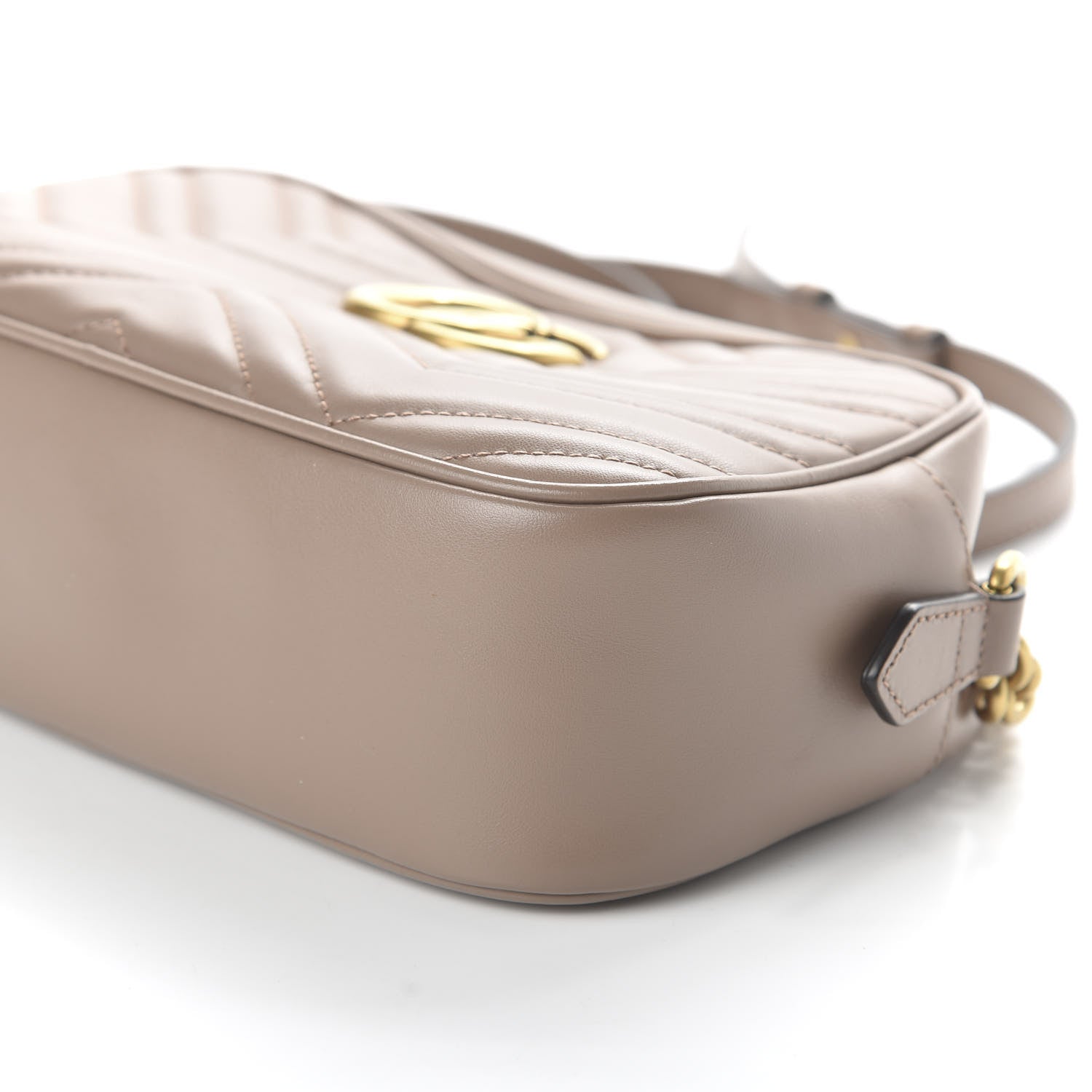 Gucci Calfskin Matelasse Small GG Marmont Chain Shoulder Bag Porcelain Rose 7 of 10