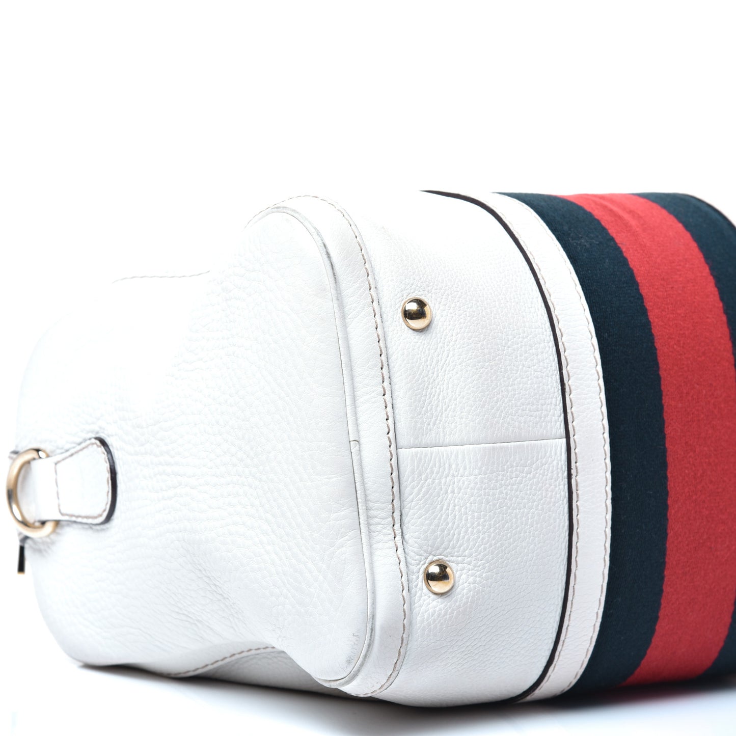Calfskin Vintage Web Medium Boston White
