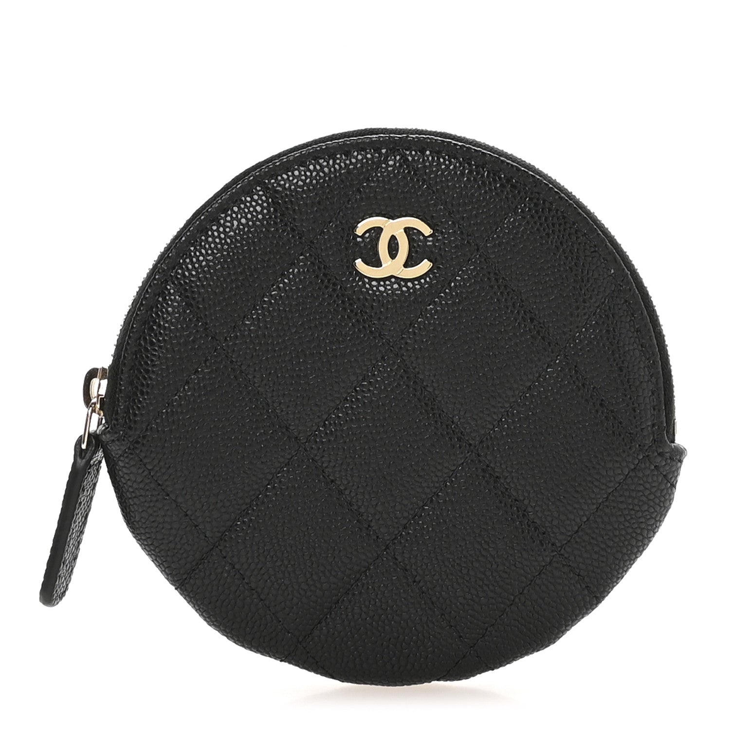 Chanel Caviar Quilted Zip Around Classic Coin Purse Black 1 of 8