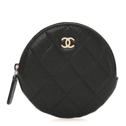 Chanel Caviar Quilted Zip Around Classic Coin Purse Black 1 of 8
