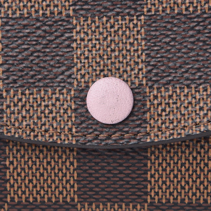 Louis Vuitton Damier Ebene Rosalie Coin Purse Rose Ballerine 10 of 11