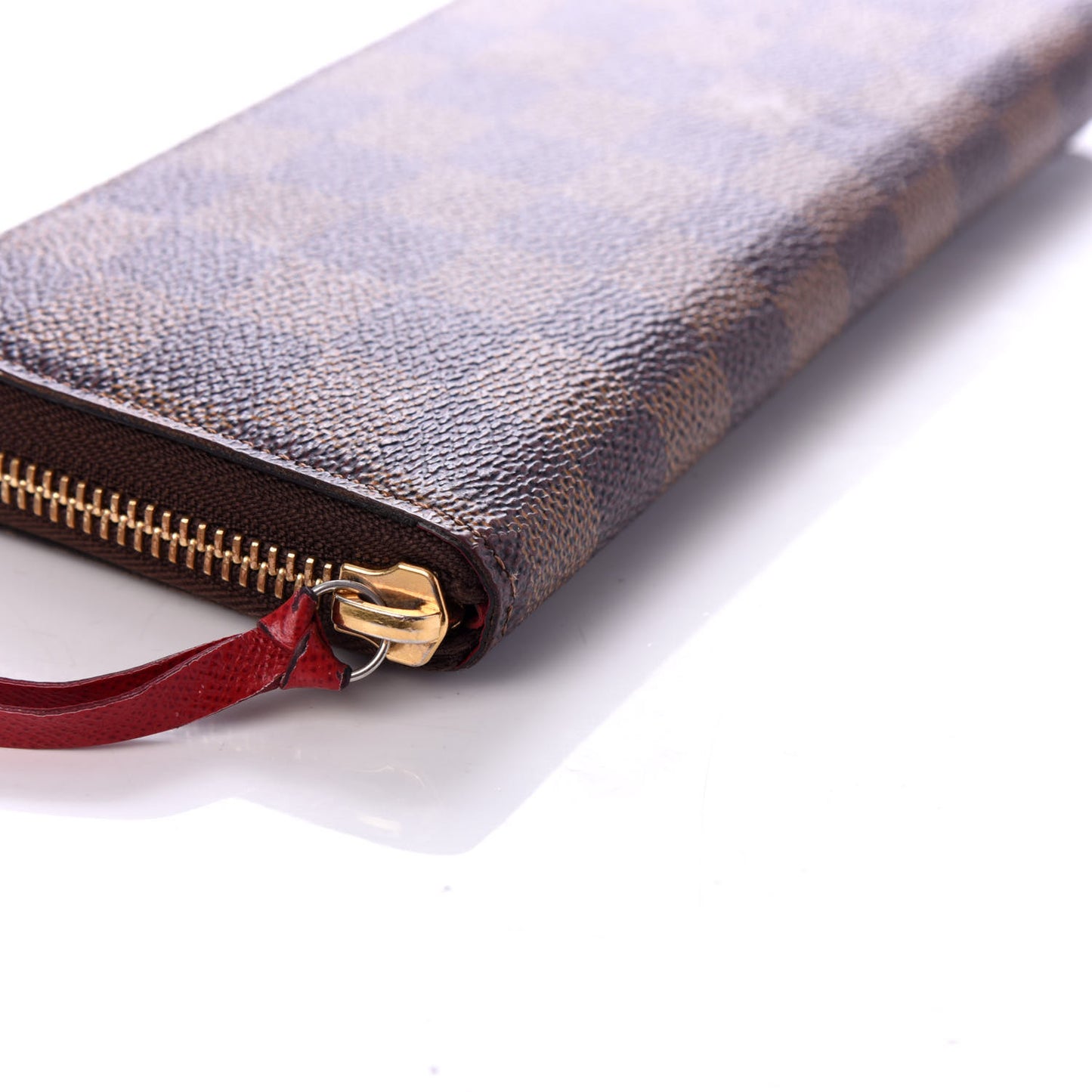 Damier Ebene Clemence Wallet Cherry