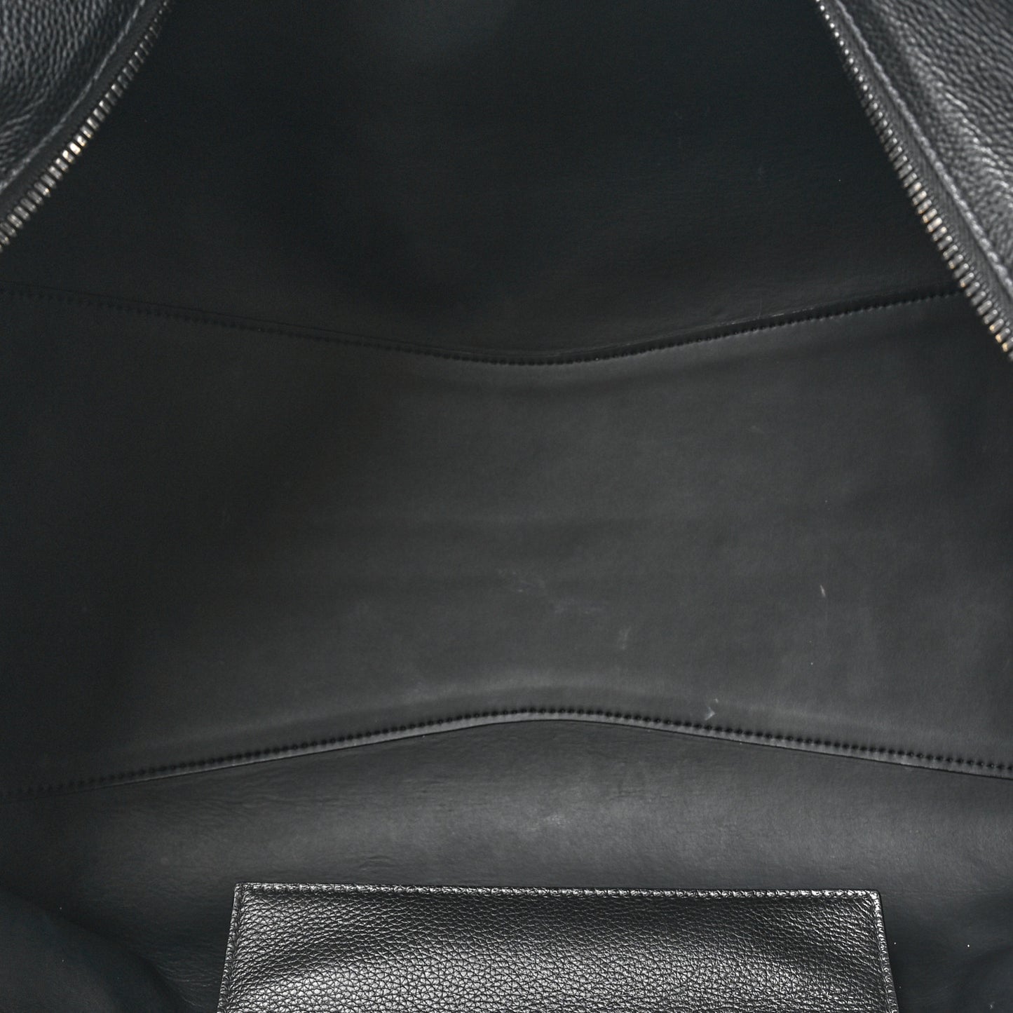 Grained Calfskin Neo Classic Black Hardware Large Top Handle Bag Black