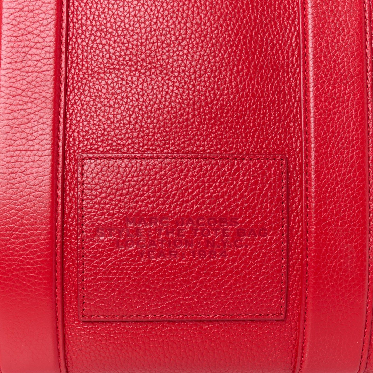 Grained Calfskin Medium The Tote Bag True Red