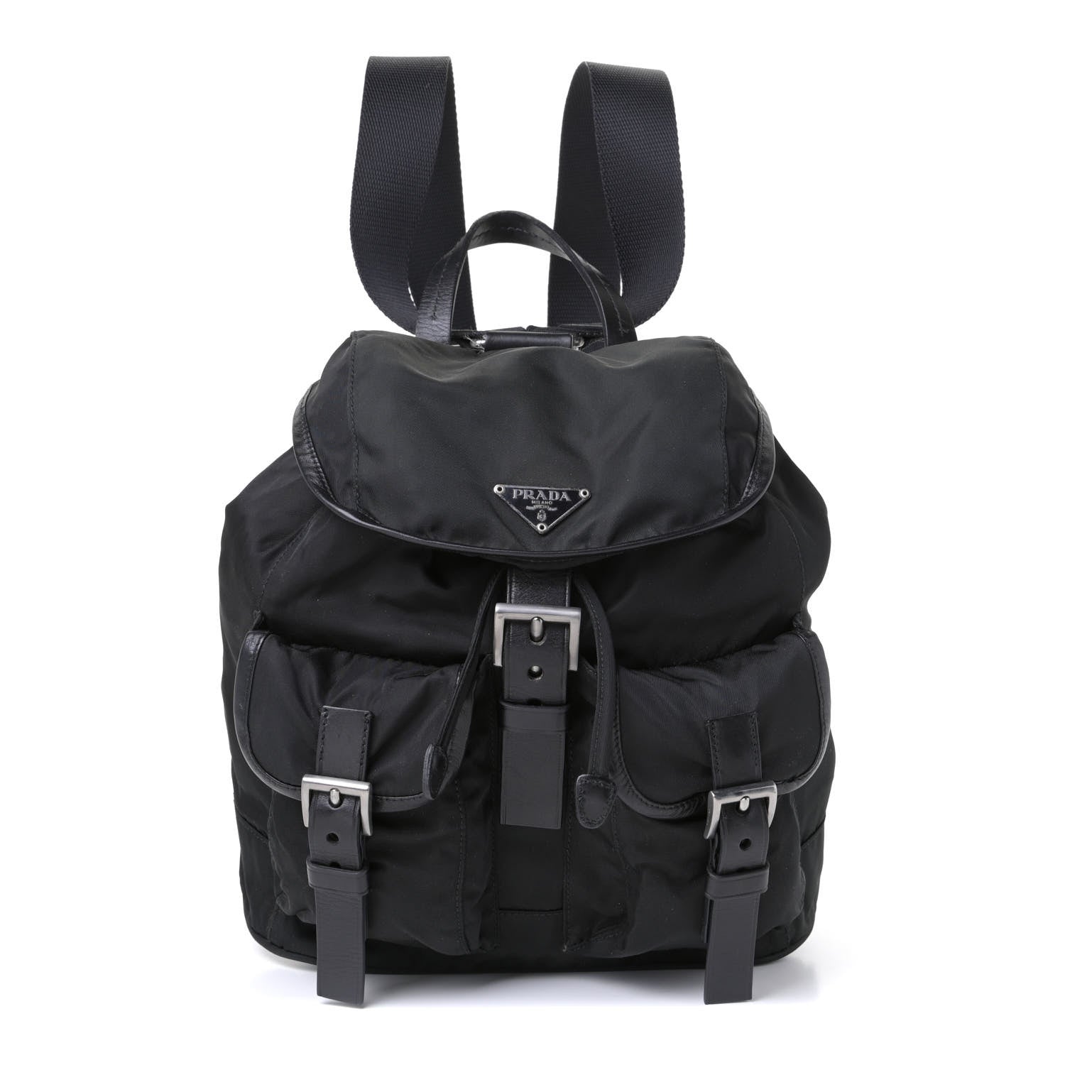 Prada Tessuto Nylon Small Backpack Black 1 of 4